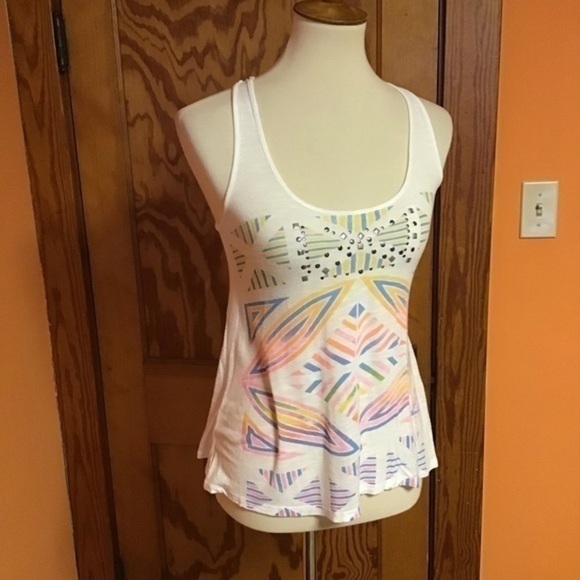 Rue 21 neon studded lace tank top - Picture 6 of 8